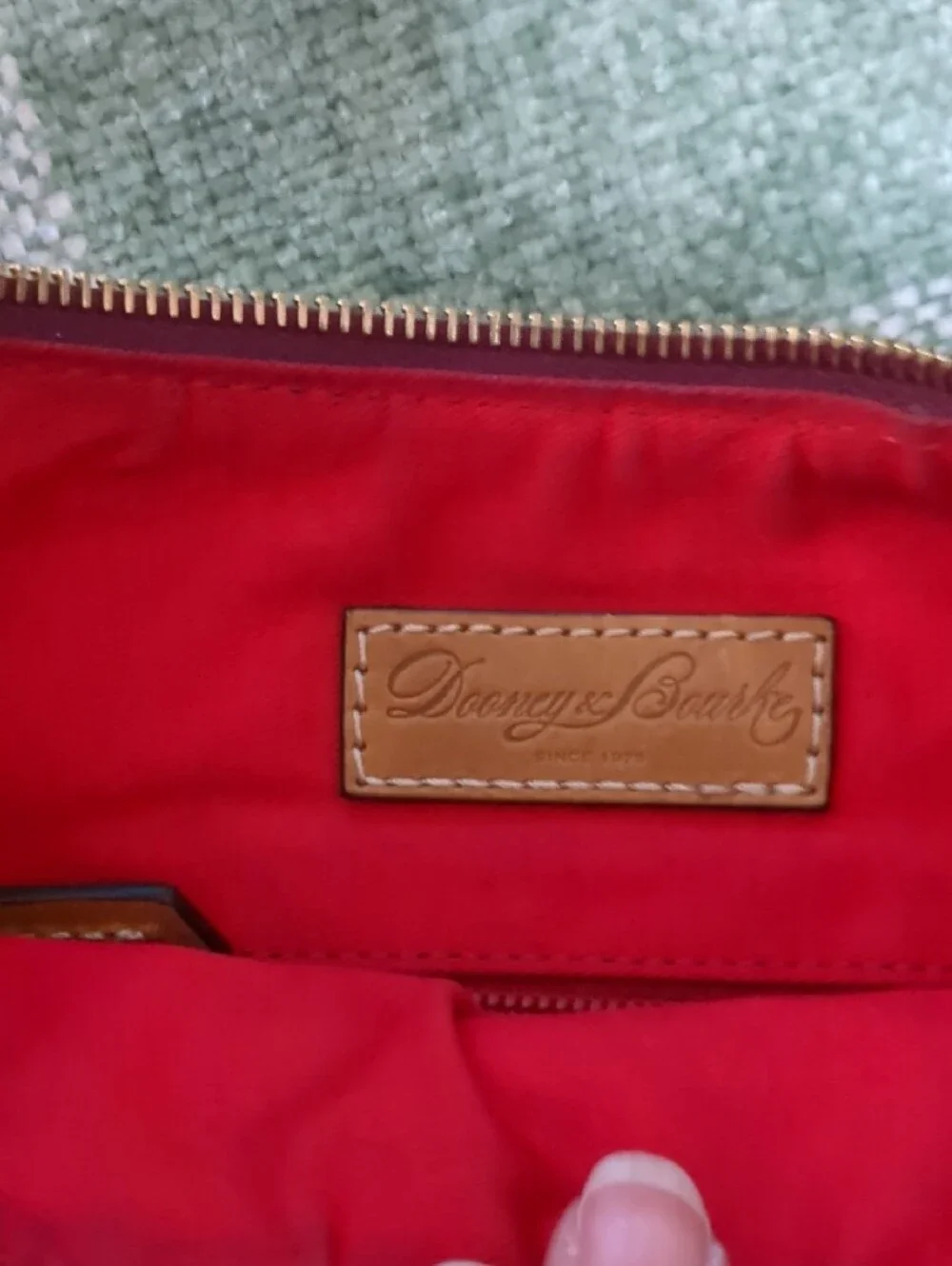 Dooney & Bourke Erica Snake-Embossed Hobo in Magenta with Tan Trim